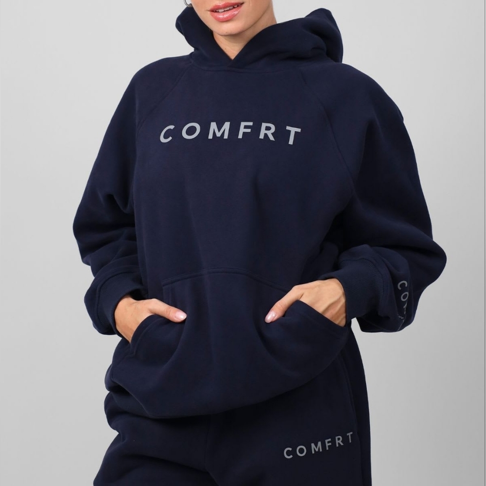 🥰NIP ❤️2-Pc SeT❤️ Comfrt TRANQUIL HOODIE & SWEATPANTS NAVY BLUE S/M